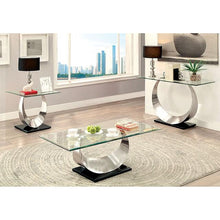 Load image into Gallery viewer, ORLA II Satin Plated/Black Coffee Table