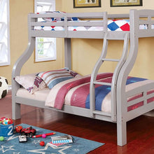 Load image into Gallery viewer, SOLPINE Gray & Oak Twin/Full Bunk Bed