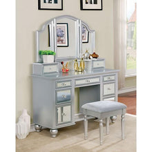 Load image into Gallery viewer, TRACY Silver Vanity w/ Stool