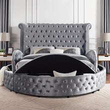 Load image into Gallery viewer, SANSOM E.King & Queen Bed, Black, Blue, & Grey