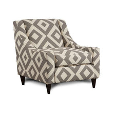Load image into Gallery viewer, PARKER Ivory/Gray/Pattern Chair, Diamond Pattern