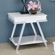 Load image into Gallery viewer, TITUS End Table, White/Chrome