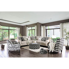 Load image into Gallery viewer, Patricia Ivory/Black Stripe Chair