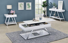 Load image into Gallery viewer, TITUS End Table, White/Chrome