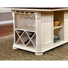 Load image into Gallery viewer, SABRINA Off White/Cherry Counter Ht. Table, Cherry & White