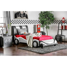 Load image into Gallery viewer, SUPER RACER Silver/Black Full & Twin Bed