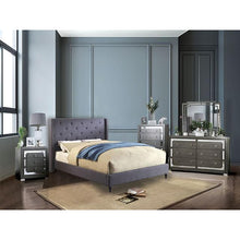 Load image into Gallery viewer, Anabelle E.King Bed Purple & Natural
