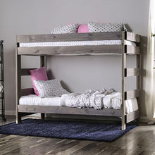 Load image into Gallery viewer, Arlette Twin/Twin Bunk Bed Brown, Black, Gray, & White