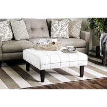 Load image into Gallery viewer, Dorset Ivory/Pattern Ottoman