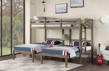 Load image into Gallery viewer, HORTENSE Triple Twin Bunk Bed, W. Gray