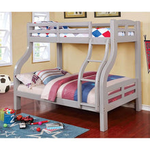 Load image into Gallery viewer, SOLPINE Gray & Oak Twin/Full Bunk Bed
