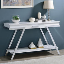 Load image into Gallery viewer, TITUS Sofa Table, White/Chrome