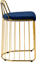 Load image into Gallery viewer, Gio Navy Velvet Stool