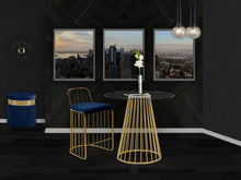 Load image into Gallery viewer, Gio Navy Velvet Stool