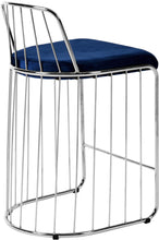 Load image into Gallery viewer, Gio Navy Velvet Stool