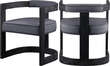 Load image into Gallery viewer, Regency Grey Velvet Dining Chair