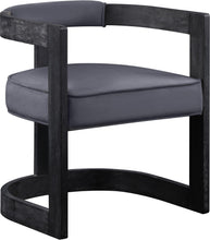 Load image into Gallery viewer, Regency Grey Velvet Dining Chair