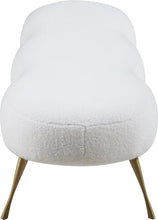 Load image into Gallery viewer, Nube White Faux Sheepskin Fur Bench