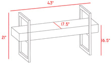 Load image into Gallery viewer, Olivia Pink Velvet Bench