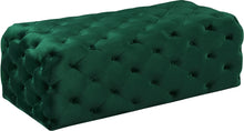 Load image into Gallery viewer, Casey Green Velvet Ottoman/Bench