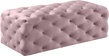 Load image into Gallery viewer, Casey Pink Velvet Ottoman/Bench