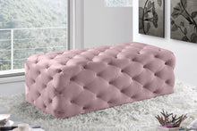 Load image into Gallery viewer, Casey Pink Velvet Ottoman/Bench
