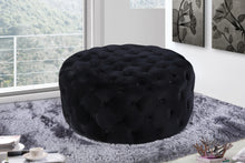 Load image into Gallery viewer, Addison Black Velvet Ottoman/Bench