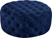 Load image into Gallery viewer, Addison Navy Velvet Ottoman/Bench