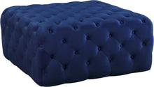 Load image into Gallery viewer, Ariel Navy Velvet Ottoman/Bench