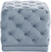 Load image into Gallery viewer, Stella Sky Blue Velvet Ottoman/Stool