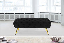 Load image into Gallery viewer, Amara Black Velvet Bench