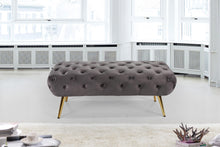Load image into Gallery viewer, Amara Grey Velvet Bench
