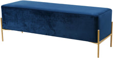 Load image into Gallery viewer, Isla Navy Velvet Bench