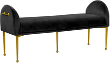 Load image into Gallery viewer, Owen Black Velvet Bench