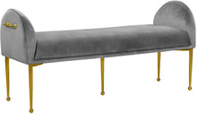 Load image into Gallery viewer, Owen Grey Velvet Bench