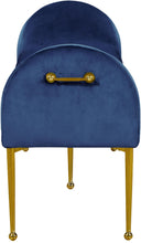 Load image into Gallery viewer, Owen Navy Velvet Bench