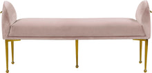 Load image into Gallery viewer, Owen Pink Velvet Bench