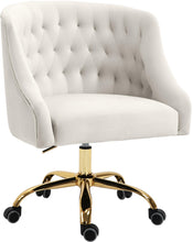 Load image into Gallery viewer, Arden Cream Velvet Office Chair