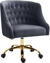 Load image into Gallery viewer, Arden Grey Velvet Office Chair