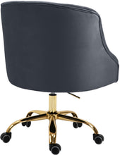 Load image into Gallery viewer, Arden Grey Velvet Office Chair