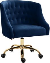 Load image into Gallery viewer, Arden Navy Velvet Office Chair