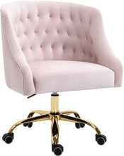 Load image into Gallery viewer, Arden Pink Velvet Office Chair