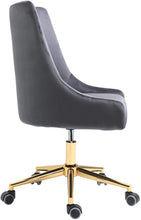 Load image into Gallery viewer, Karina Grey Velvet Office Chair