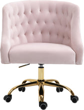 Load image into Gallery viewer, Arden Pink Velvet Office Chair
