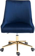 Load image into Gallery viewer, Karina Navy Velvet Office Chair