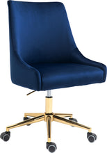 Load image into Gallery viewer, Karina Navy Velvet Office Chair