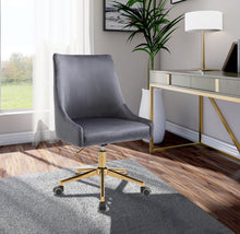 Load image into Gallery viewer, Karina Grey Velvet Office Chair