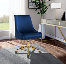 Load image into Gallery viewer, Karina Navy Velvet Office Chair
