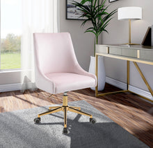 Load image into Gallery viewer, Karina Pink Velvet Office Chair
