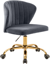Load image into Gallery viewer, Finley Grey Velvet Office Chair